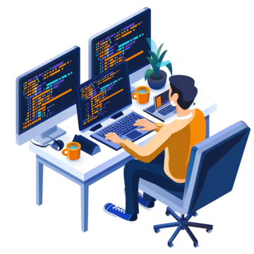 Illustration of a developer